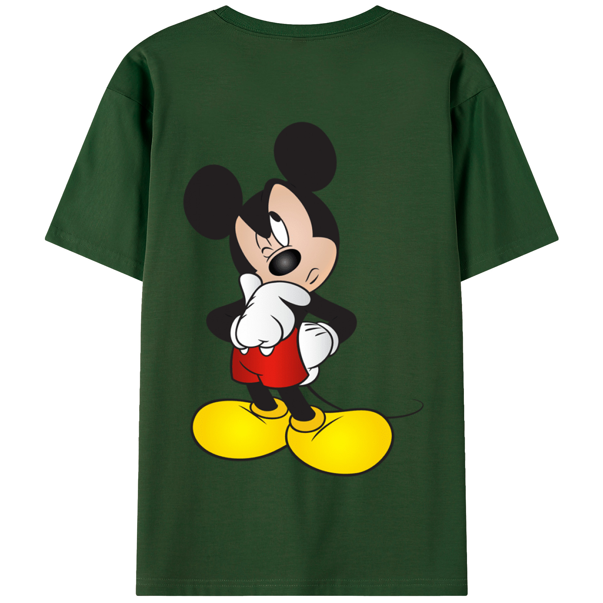 （画像用） ミッキーマウス Mickey Mouse 綿100％半袖Tシャツ（背面プリント）